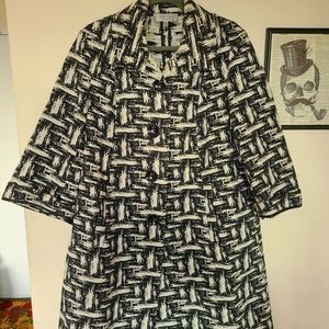 Kasper Jacquard Long Coat/ Jacket